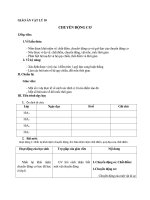 Giáo án Vật lý 10 bài 1: Chuyển động cơ