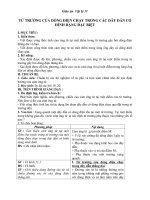 Giáo án Vật lý 11 bài 21: Từ trường của dòng điện chạy trong các dây dẫn có hình dạng đặc biệt