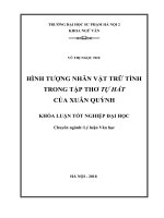 Hình tượng nhân vật trữ tình trong tập thơ tự hát của xuân quỳnh