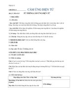 Giáo án Vật lý 11 bài 23: Từ thông. Cảm ứng điện từ