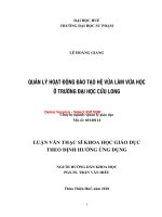 Quản lý hoạt động đào tạo hệ vừa làm vừa học ở trường đại học cửu long (tt) 