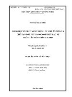 Tổng hợp hydrotalxit mang ức chế ăn mòn và chế tạo lớp phủ nanocompozit bảo vệ chống ăn mòn thép cabon