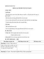 Giáo án Vật lý 11 bài 9: Định luật Ôm đối với toàn mạch