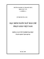 Đặc điểm ngôn ngữ báo chí phật giáo việt nam