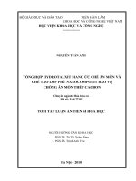 Tổng hợp hydrotalxit mang ức chế ăn mòn và chế tạo lớp phủ nanocompozit bảo vệ chống ăn mòn thép cabon tt 