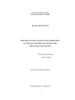 Nồng độ cystatin C huyết tương ở bệnh nhân suy tim mạn tính điều trị tại Bệnh viện Trung ương Thái Nguyên (Luận văn thạc sĩ)