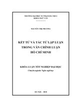 Kết tử và tác tử lập luận trong văn chính luận hồ chí minh
