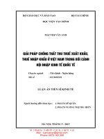 Giải pháp chống thất thu thuế xuất khẩu, thuế nhập khẩu ở việt nam trong bối cảnh hội nhập kinh tế quốc tế 