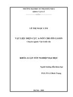 Vật liệu điện cực a nốt cho pin li ion