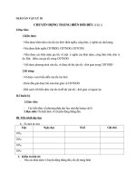 Giáo án Vật lý 10 bài 3: Chuyển động thẳng biến đổi đều