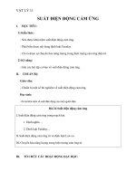 Giáo án Vật lý 11 bài 24: Suất điện động cảm ứng