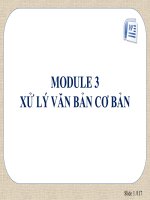 MODULE 3  XU LY VAN BAN CB