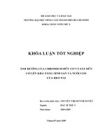 ẢNH HƯỞNG CỦA CHROMIUM HỮU CƠ VÀ SẮT HỮU CƠ LÊN KHẢ NĂNG SINH SẢN VÀ NUÔI CON CỦA HEO NÁI