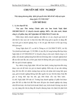 Xây dựng phương pháp định giá quyền thuê đất để thế chấp tại ngân hàng Quốc Tế (VIBANK)
