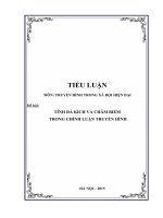 Tiểu luận môn truyền hình tính đả kích và châm biếm trong chính luận truyền hình
