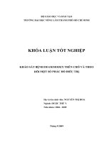 KHẢO SÁT BỆNH DO DEMODEX TRÊN CHÓ VÀ THEO DÕI MỘT SỐ PHÁC ĐỒ ĐIỀU TRỊ