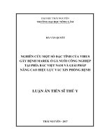 Nghiên cứu một số đặc tính của virus gây bệnh Marek ở gà nuôi công nghiệp tại phía Bắc Việt Nam và giải pháp nâng cao hiệu lực vắc xin phòng bệnh (Luận văn thạc sĩ)