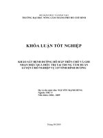 KHẢO SÁT BỆNH ĐƯỜNG HÔ HẤP TRÊN CHÓ VÀ GHI NHẬN HIỆU QUẢ ĐIỀU TRỊ TẠI TRUNG TÂM HUẤN LUYỆN CHÓ NGHIỆP VỤ 119 TỈNH BÌNH DƯƠNG