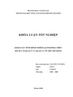 KHẢO SÁT TÌNH HÌNH NHIỄM LEPTOSPIRA TRÊN BÒ SỮA Ở QUẬN 9 VÀ QUẬN 12 TP. HỒ CHÍ MINH