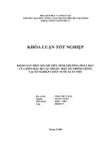 KHẢO SÁT MỘT SỐ CHỈ TIÊU SINH TRƯỞNG PHÁT DỤC CỦA HEO HẬU BỊ CÁI THUỘC MỘT SỐ NHÓM GIỐNG TẠI XÍ NGHIỆP CHĂN NUÔI XUÂN PHÚ
