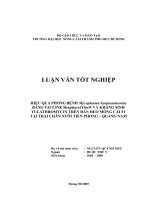HIỆU QUẢ PHÒNG BỆNH Mycoplasma hyopneumoniae BẰNG VACCINE Respisure1One® VÀ KHÁNG SINH TULATHROMYCIN TRÊN ĐÀN HEO MÓNG CÁI F1 TẠI TRẠI CHĂN NUÔI TIỀN PHONG – QUẢNG NAM