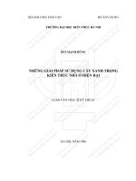Những giải pháp sử dụng cây xanh trong kiến trúc nhà ở hiện đại (tt) 