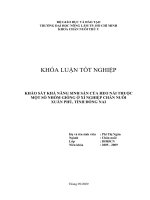 KHẢO SÁT KHẢ NĂNG SINH SẢN CỦA HEO NÁI THUỘC MỘT SỐ NHÓM GIỐNG Ở XÍ NGHIỆP CHĂN NUÔI XUÂN PHÚ, TỈNH ĐỒNG NAI