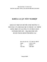 KHẢO SÁT MỘT SỐ CHỈ TIÊU SINH TRƯỞNG VÀ PHÁT DỤC CỦA HEO HẬU BỊ CÁI THUỘC CÁC NHÓM GIỐNG HIỆN CÓ TẠI CÔNG TY CỔ PHẦN CHĂN NUÔI HEO PHÚ SƠN – TRẠI HEO PHÚ SƠN HUYỆN TRẢNG BOM TỈNH ĐỒNG NAI
