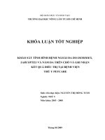 KHẢO SÁT TÌNH HÌNH BỆNH NGOÀI DA DO DEMODEX, SARCOPTES VÀ NẤM DA TRÊN CHÓ VÀ GHI NHẬN KẾT QUẢ ĐIỀU TRỊ TẠI BỆNH VIỆN THÚ Y PETCARE Sinh