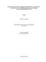 KHẢO SÁT PHẨM CHẤT TINH DỊCH, SINH TRƯỞNG VÀ KHẢ NĂNG SINH SẢN CỦA CÁC NHÓM NỌC GIỐNG TẠI XÍ NGHIỆP CHĂN NUÔI HEO PHƯỚC LONG