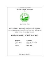 Đánh giá hiện trạng môi trường nước thải tại trang trại lợn thịt Phường Lương Sơn  thành phố Sông Công  tỉnh Thái Nguyên (Khóa luận tốt nghiệp)