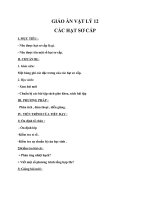 Giáo án Vật lý 12 bài 40: Các hạt sơ cấp