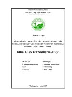 Đánh giá hiện trạng công tác thu gom, quản lý chất thải rắn và đề xuất biện pháp xử lí tại Moshav Hazeva  Vùng Arava  Israel (Khóa luận tốt nghiệp)