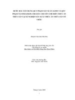 BƯỚC ĐẦU XÂY DỰNG QUY PHẠM SẢN XUẤT (GMP) VÀ QUY PHẠM VỆ SINH (SSOP) CHO DÂY CHUYỀN CHẾ BIẾN THỨC ĂN THỦY SẢN TẠI XÍ NGHIỆP SẢN XUẤT THỨC ĂN THỦY SẢN TÔ