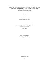 KHẢO SÁT KHẢ NĂNG SẢN XUẤT CỦA ĐÀN BÒ NHẬP TỪ TRẠI CHOKCHAI THÁI LAN NUÔI TẠI TRẠI DELTA HÓC MÔN THÀNH PHỐ HỒ CHÍ MINH