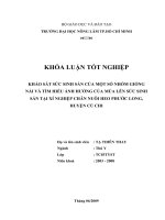 KHẢO SÁT SỨC SINH SẢN CỦA MỘT SỐ NHÓM GIỐNG NÁI VÀ TÌM HIỂU ẢNH HƯỞNG CỦA MÙA LÊN SỨC SINH SẢN TẠI XÍ NGHIỆP CHĂN NUÔI HEO PHƯỚC LONG, HUYỆN CỦ CHI