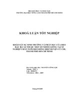 KHẢO SÁT SỰ SINH TRƯỞNG VÀ PHÁT DỤC CỦA HEO HẬU BỊ CÁI THUỘC MỘT SỐ NHÓM GIỐNG TẠI XÍ NGHIỆP CHĂN NUÔI HEO ĐỒNG HIỆP HUYỆN CỦ CHI, THÀNH PHỐ HỒ CHÍ MINH