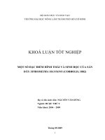 MỘT SỐ ĐẶC ĐIỂM HÌNH THÁI VÀ SINH HỌC CỦA SÁN DÂY SPIROMETRA MANSONI (COBBOLD, 1882)
