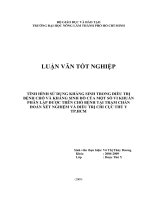 TÌNH HÌNH SỬ DỤNG KHÁNG SINH TRONG ĐIỀU TRỊ BỆNH CHÓ VÀ KHÁNG SINH ĐỒ CỦA MỘT SỐ VI KHUẨN PHÂN LẬP ĐƢỢC TRÊN CHÓ BỆNH TẠI TRẠM CHẨN ĐOÁN XÉT NGHIỆM VÀ ĐIỀU TRỊ CHI CỤC THÚ Y TP.HCM
