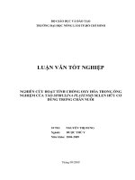 NGHIÊN CỨU HOẠT TÍNH CHỐNG OXY HÓA TRONG ỐNG NGHIỆM CỦA TẢO SPIRULINA PLATENSIS SELEN HỮU CƠ DÙNG TRONG CHĂN NUÔI