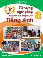 Từ vựng, ngữ pháp, bài tập anh 8 kì 1 (full) 