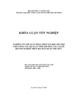 NGHIÊN CỨU ĐỀ XUẤT PHẦN MỀM TIN HỌC HỖ TRỢ CHO CÔNG TÁC QUẢN LÝ MÔI TRƯỜNG CÁC CƠ SỞ, DOANH NGHIỆP TRÊN ĐỊA BÀN QUẬN THỦ ĐỨC
