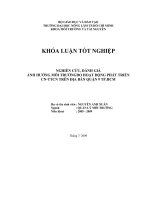 NGHIÊN CỨU, ĐÁNH GIÁ ẢNH HƯỞNG MÔI TRƯỜNG DO HOẠT ĐỘNG PHÁT TRIỂN CN-TTCN TRÊN ĐỊA BÀN QUẬN TP.HCM