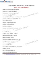 Từ vựng tiếng anh lớp 9 SGK chương trình mới (full) 