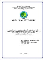 NGHIÊN CỨU TÍCH HỢP HỆ THỐNG QUẢN LÝ MÔI TRƯỜNG ISO 14001 VÀ HỆ THỐNG QUẢN LÝ AN TOÀN VÀ SỨC KHỎE NGHỀ NGHIỆP OHSAS 18001 TẠI CÔNG TY CỔ PHẦN KIDO