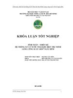 TÍNH TỐN – THIẾT KẾ HỆ THỐNG XỬ LÝ NƯỚC THẢI KHU BIỆT THỰ MINH LONG CÔNG SUẤT 140M3 NGÀY ĐÊM