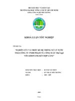 NGHIÊN CỨU VÀ THIẾT KẾ HỆ THỐNG XỬ LÝ NƯỚC THẢI CÔNG TY TNHH PHẠM VŨ, CÔNG SUẤT 30m3/ngđ VỚI AEROTANK KẾT HỢP LẮNG