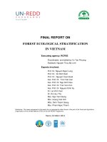 FINAL REPORT ON FOREST ECOLOGICAL STRATIFICATION IN VIETNAM