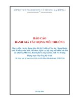 Báo cáo Đánh giá tác động môi trường khu đo thị Golden City An Giang (Đã được BTNMT phê duyệt)