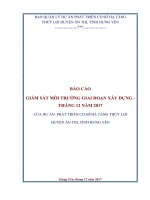 Báo cáo quan trắc môi trường dự án mương tưới tiêu Ân Thi  Hưng Yên